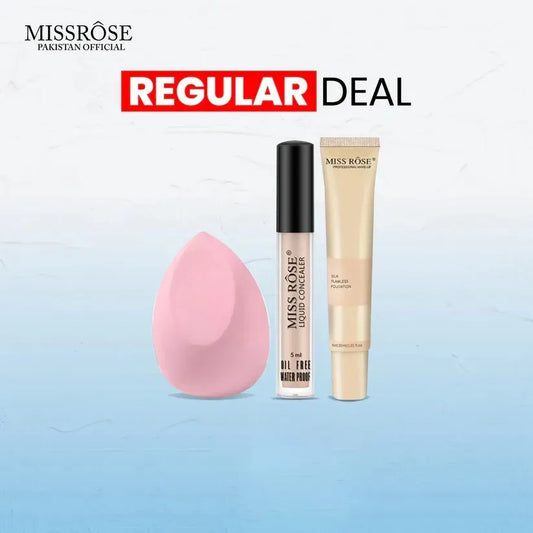 Miss Rose Foundation, Concealer & Blender Set